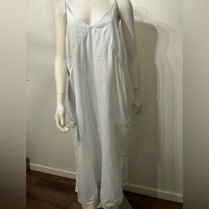 Pact Organic Cotton Dress Light Blue Maxi Slip Dress